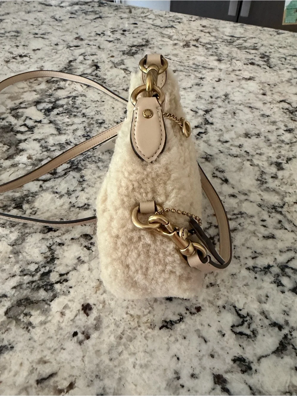 Coach Jonie Cream Sherpa Hobo Bag - Coach